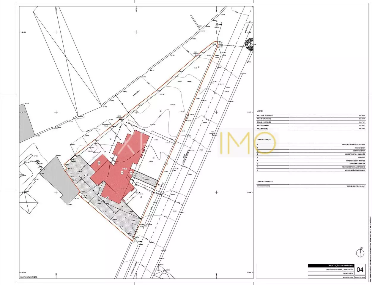(1)Terreno com projeto aprovado para construção de Moradia Moderna T5 em Mangualde